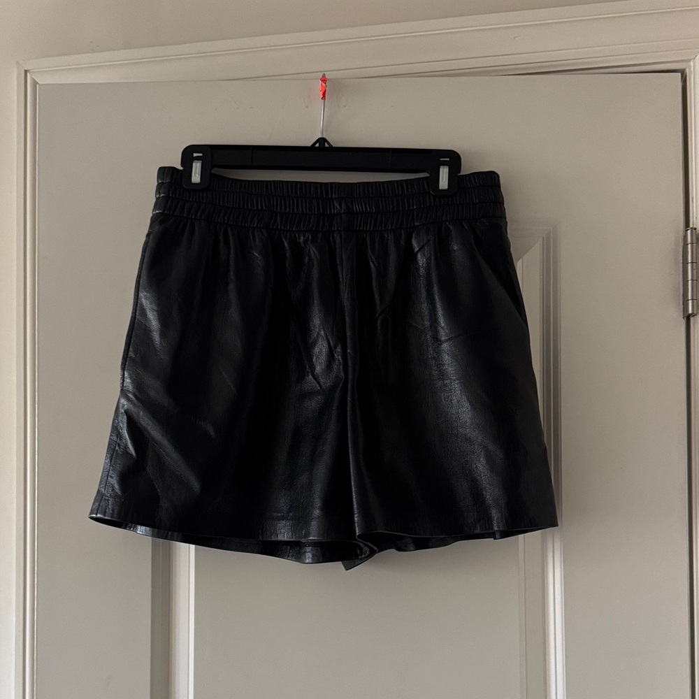 Anine Bing Leather Shorts
